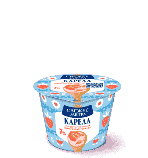 Йогурт сливочный «Клубника и печенье»